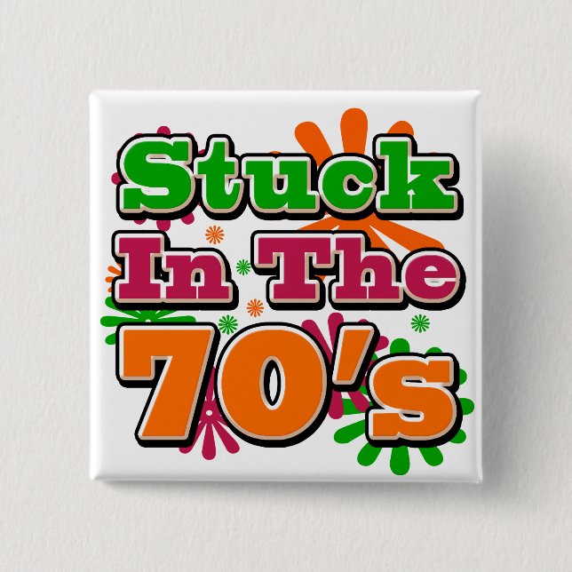 Bóton Quadrado 5.08cm Presos na década de 70 (Frente)