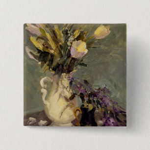 Bóton Quadrado 5.08cm Preto e ouro