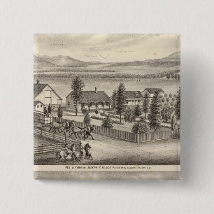 Bóton Quadrado 5.08cm Preto, residências Neal, propriedades