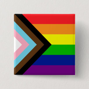 Bóton Quadrado 5.08cm Pride Flag Reboot - trans and POC inclusive