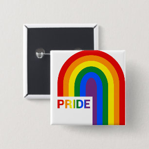 Bóton Quadrado 5.08cm Pride Rainbow