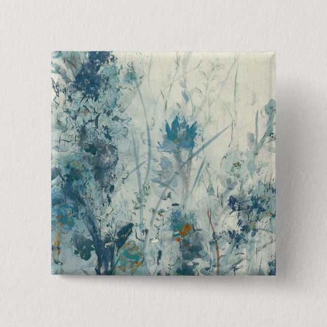 Bóton Quadrado 5.08cm Primavera azul (Frente)