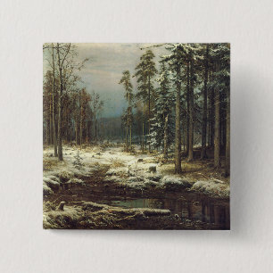 Bóton Quadrado 5.08cm Primeira neve