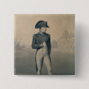 Bóton Quadrado 5.08cm Primeiro cônsul de Napoleon Bonaparte em Malmaiso