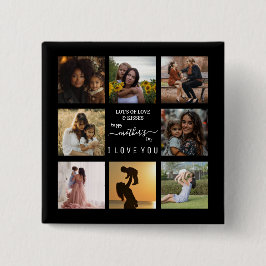 Bóton Quadrado 5.08cm Primeiro dia de as mães elegante