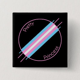 Bóton Quadrado 5.08cm Princesa bonito Pin
