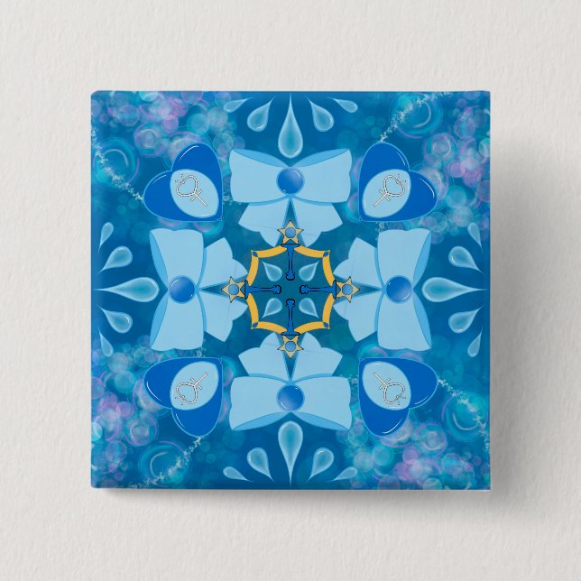 Bóton Quadrado 5.08cm Princesa de Mercúrio (Frente)