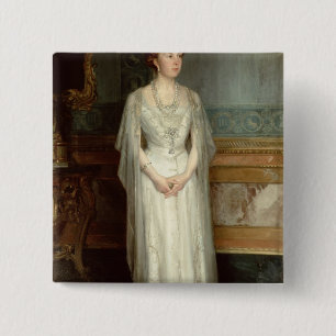 Bóton Quadrado 5.08cm Princesa Victoria Eugenie, rainha da espanha