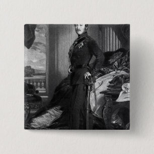 Bóton Quadrado 5.08cm Príncipe Albert, após a pintura de 1859