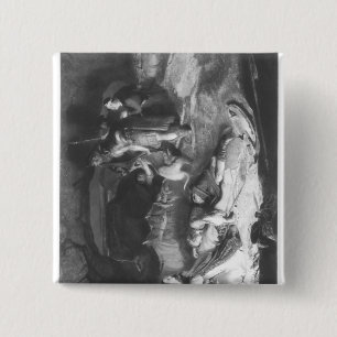 Bóton Quadrado 5.08cm Príncipe Bonnie Charlie em esconder