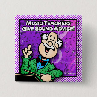 Bóton Quadrado 5.08cm Professor de música