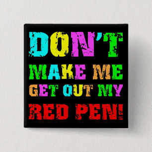 Bóton Quadrado 5.08cm Professor engraçado