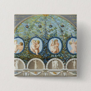 Bóton Quadrado 5.08cm Projete para um fresco do teto, c.1780 publicado