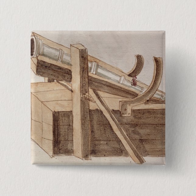 Bóton Quadrado 5.08cm Projeto para um canhão (Frente)