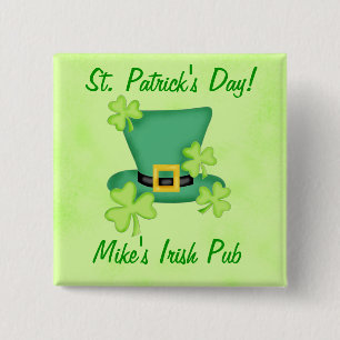 Bóton Quadrado 5.08cm Promoção do dia do St. Patricks do irlandês do