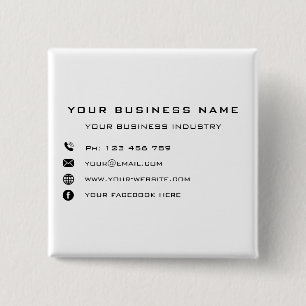 Bóton Quadrado 5.08cm Promocional da empresa personalizado - moderno
