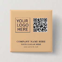 Bóton Quadrado 5.08cm Promocional de texto e logotipo personalizado mini