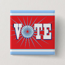 Promova a Votação com este VOTE Vermelho Branco & 