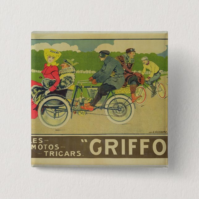 Bóton Quadrado 5.08cm Propaganda de poster (Frente)