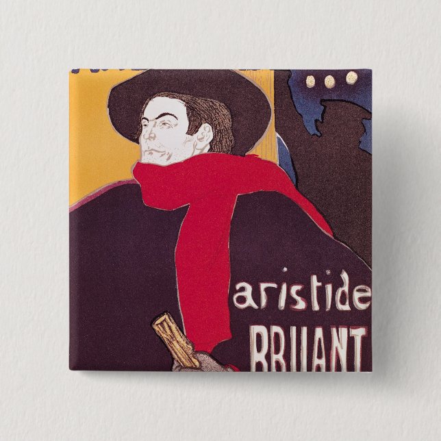 Bóton Quadrado 5.08cm Propaganda de poster Ari de Henri de (Frente)