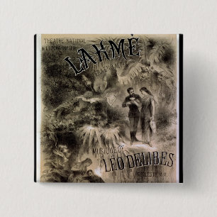 Bóton Quadrado 5.08cm Propaganda de poster 'Lakme