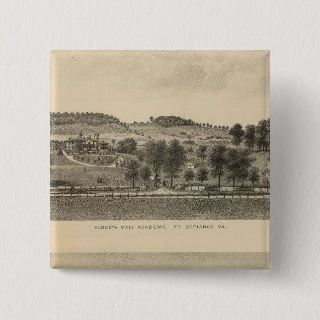 Bóton Quadrado 5.08cm propriedade Augusta Male Academy Seawright (Frente)