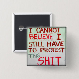 Bóton Quadrado 5.08cm Proteja o passeio das ovas V, mulheres da