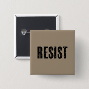 Bóton Quadrado 5.08cm Protesto Anti Trump Resistir Trump Protesto Anti P