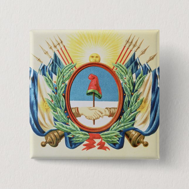 Bóton Quadrado 5.08cm Protetor da confederação de Argentina (Frente)