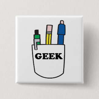 Bóton Quadrado 5.08cm Protetor de bolso de GEEK engraçado