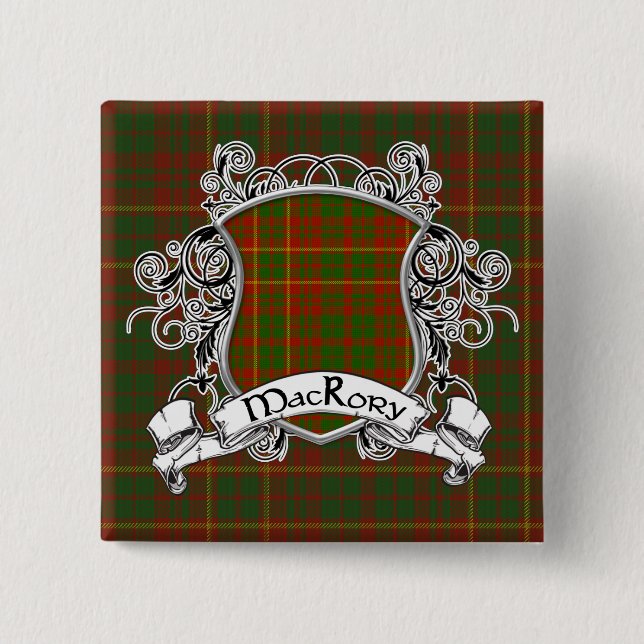 Bóton Quadrado 5.08cm Protetor do Tartan de MacRory (Frente)