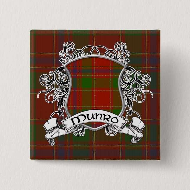 Bóton Quadrado 5.08cm Protetor do Tartan de Munro (Frente)