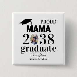 Bóton Quadrado 5.08cm Proud mama personalized graduation