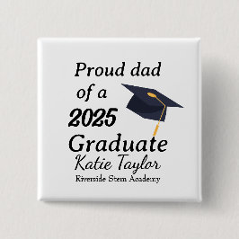 Bóton Quadrado 5.08cm Proud mom of graduate 