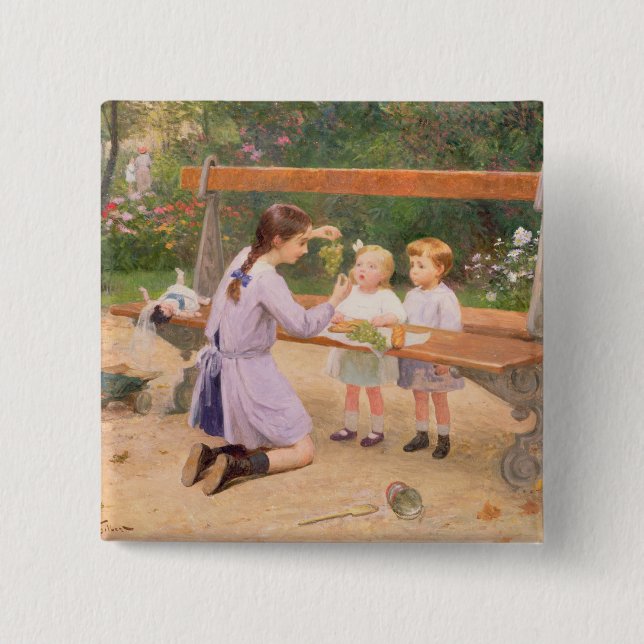 Bóton Quadrado 5.08cm Provando da uva (Frente)