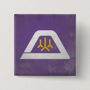 Bóton Quadrado 5.08cm Província de Yamanashi