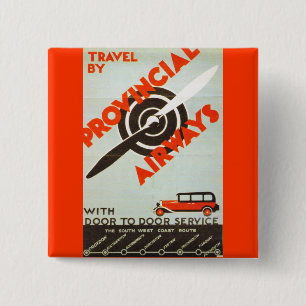 Bóton Quadrado 5.08cm Provincial Airways