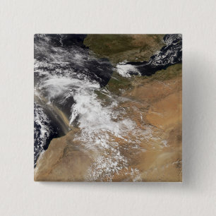 Bóton Quadrado 5.08cm Pruminosas de poeira ao largo da costa marroquina