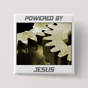 Bóton Quadrado 5.08cm Psto por Jesus