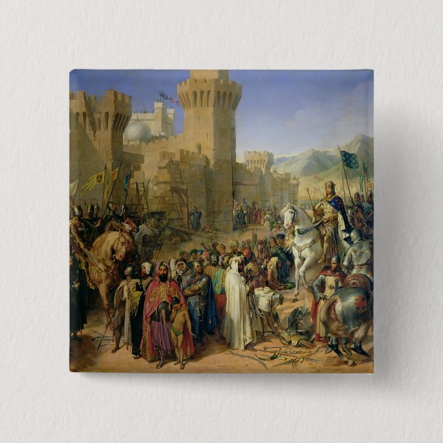 Bóton Quadrado 5.08cm Ptolemais dado a Philip Augustus (Frente)
