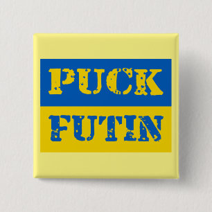 Bóton Quadrado 5.08cm Puck Futin #USAPatriotGraphics ©WhiteTigerLLC.Co