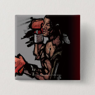 Bóton Quadrado 5.08cm Pugilista que encontra-se para baixo