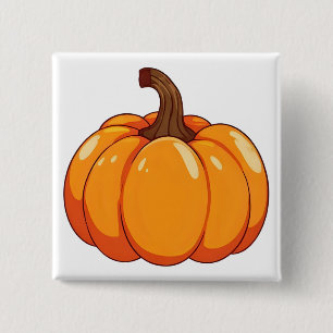 Bóton Quadrado 5.08cm Pumpkin Bonito