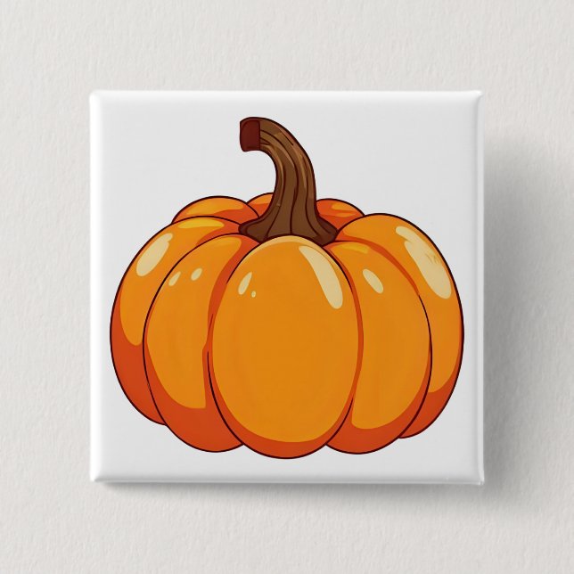 Bóton Quadrado 5.08cm Pumpkin Bonito (Frente)