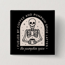 Bóton Quadrado 5.08cm Pumpkin especiarias latinas citam estética feia