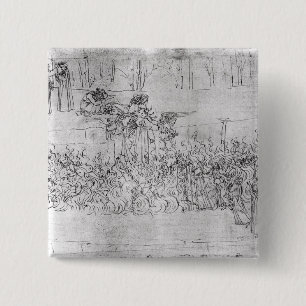 Bóton Quadrado 5.08cm Purgatório, "da comédia divina" por Dante