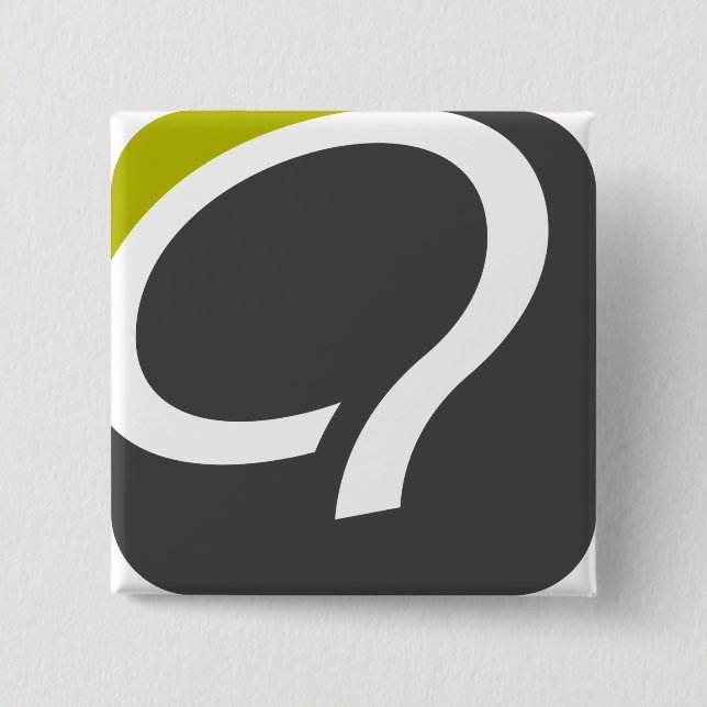 Bóton Quadrado 5.08cm Q- botão - chartreuse (Frente)