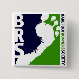 Bóton Quadrado 5.08cm Quadrado branco do pé do logotipo descalço do