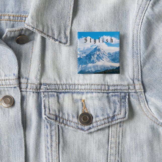 Bóton Quadrado 5.08cm Quadrado da Imagem do Céu do Na moda Personalizado (In Situ)