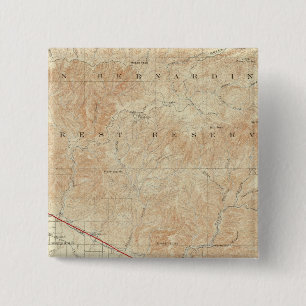 Bóton Quadrado 5.08cm Quadrângulo Redlands mostrando San Andreas Rift